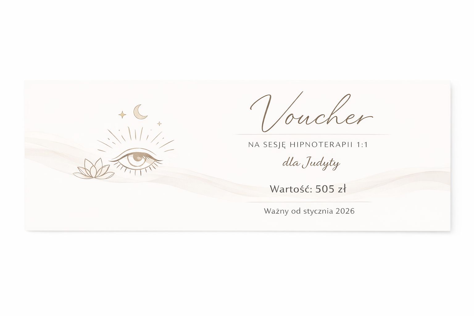 Voucher Sesja Hipnoterapii 1:1